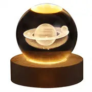 3D Astronaut Planet Crystal Ball Night Light Lamp