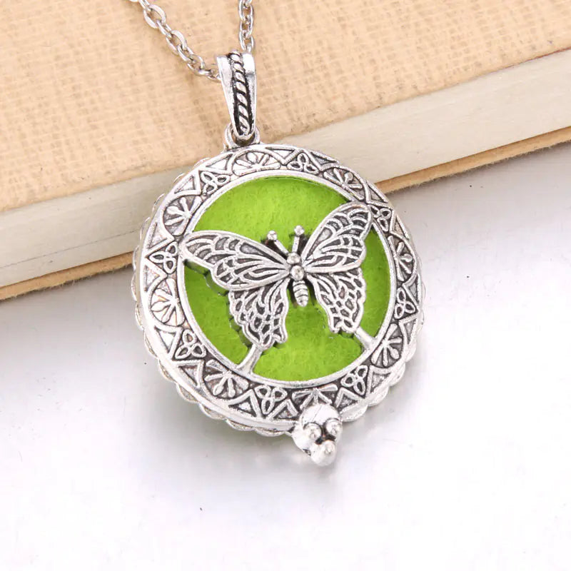 Hollow Tree of Life Alloy Pendant Diffuser Necklace
