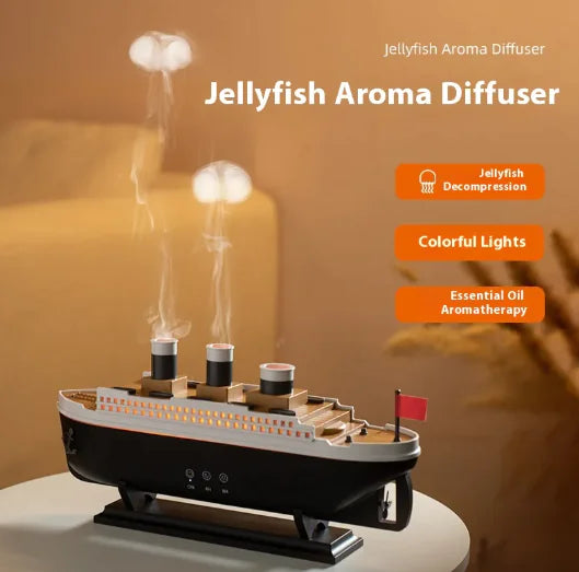 Retro Ship Jellyfish Ultrasonic Aroma Diffuser