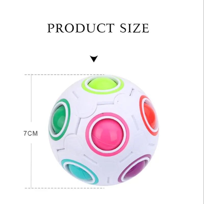 Rainbow Cube Ball Stress Reliever Soccer Toy