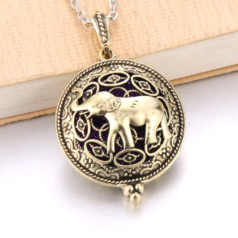 Hollow Tree of Life Alloy Pendant Diffuser Necklace