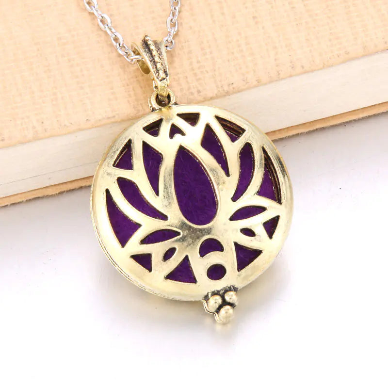 Hollow Tree of Life Alloy Pendant Diffuser Necklace