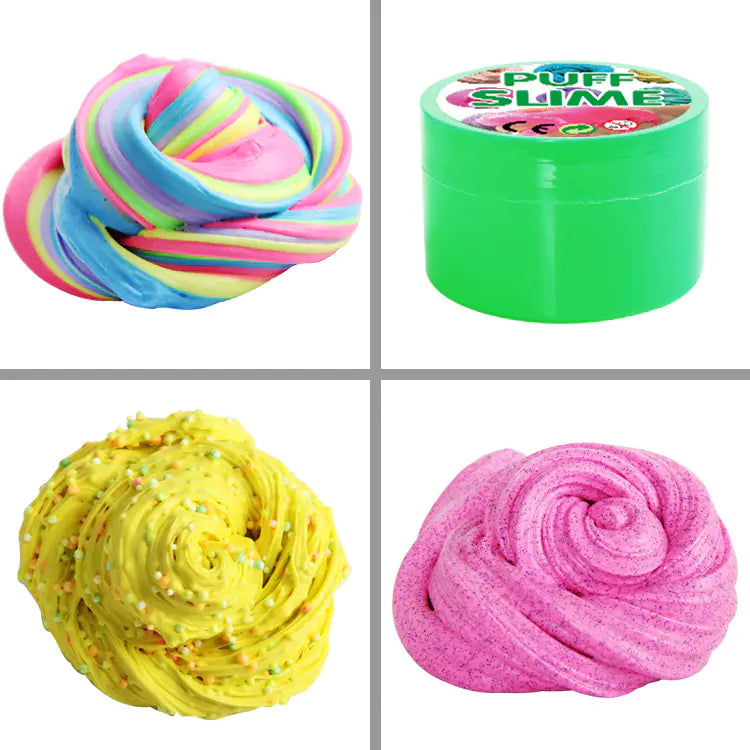 Cotton Mud Slime PUFF DIY Stress Relief Toy
