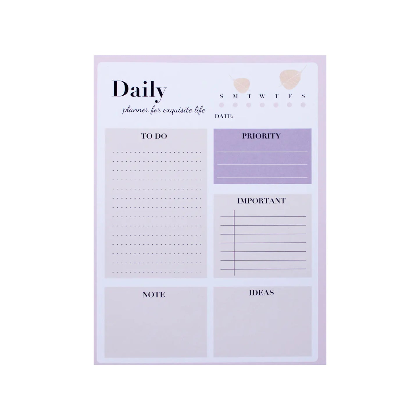 Morandi Series Tearable Notepad Planner with 60 Sheets