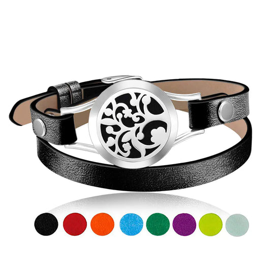 Stainless Steel Hollow Essential Oil Diffusion Bracelet