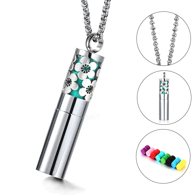 Aromatherapy Essential Oil Necklace with Pendant