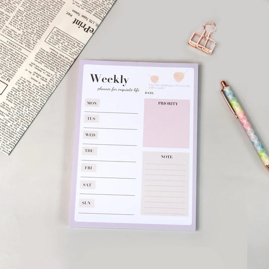 Morandi Series Tearable Notepad Planner with 60 Sheets