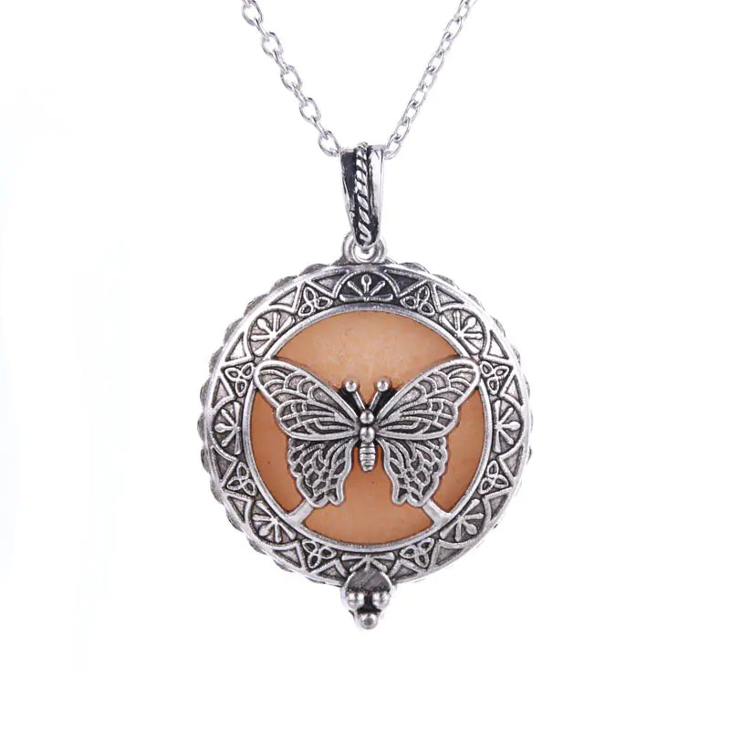 Hollow Tree of Life Alloy Pendant Diffuser Necklace