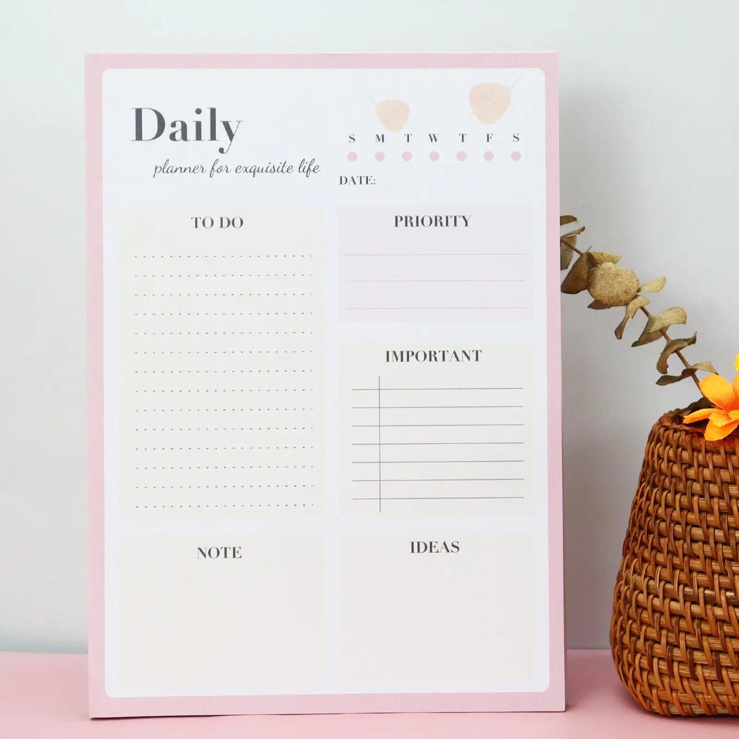 Morandi Series Tearable Notepad Planner with 60 Sheets