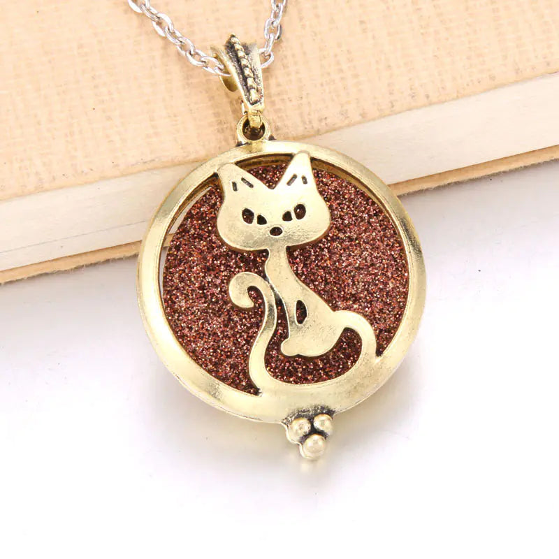 Hollow Tree of Life Alloy Pendant Diffuser Necklace