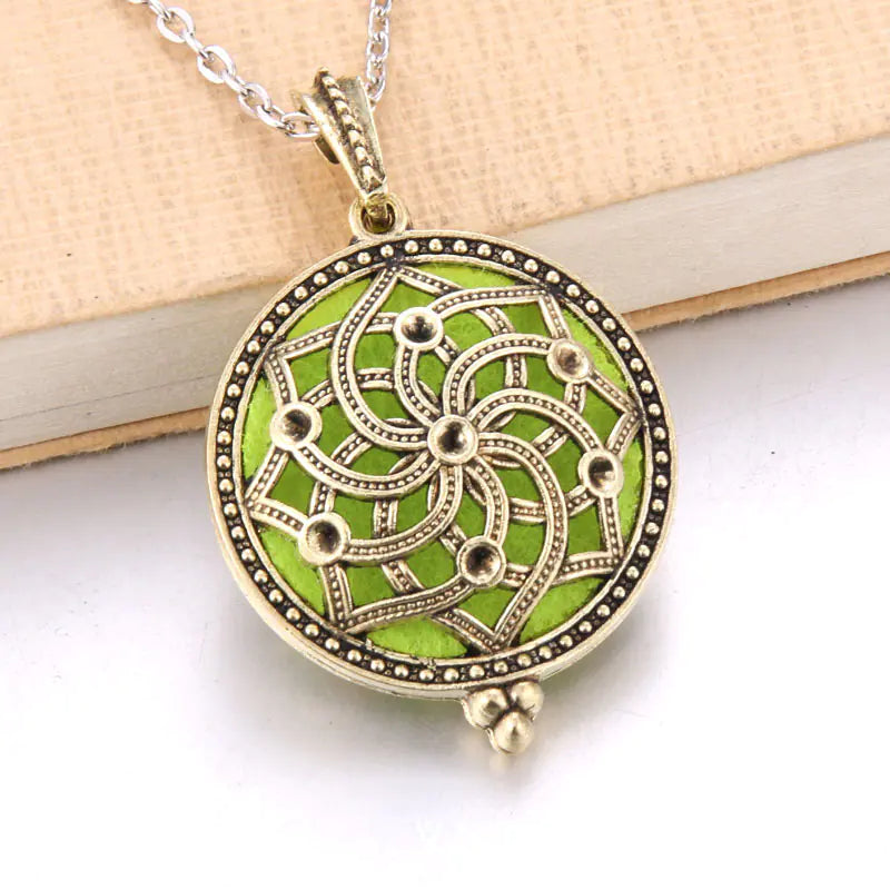 Hollow Tree of Life Alloy Pendant Diffuser Necklace