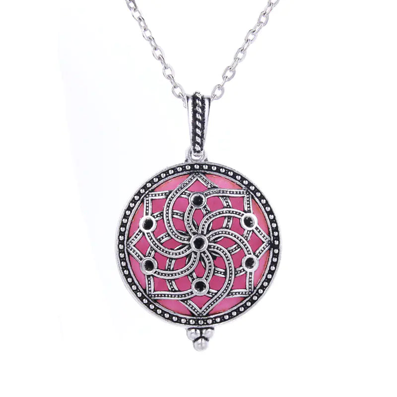 Hollow Tree of Life Alloy Pendant Diffuser Necklace