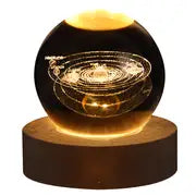 3D Astronaut Planet Crystal Ball Night Light Lamp