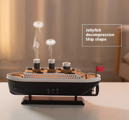 Retro Ship Jellyfish Ultrasonic Aroma Diffuser