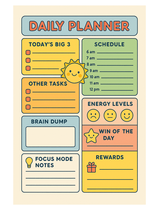 Daily Success Planner Kit for Children