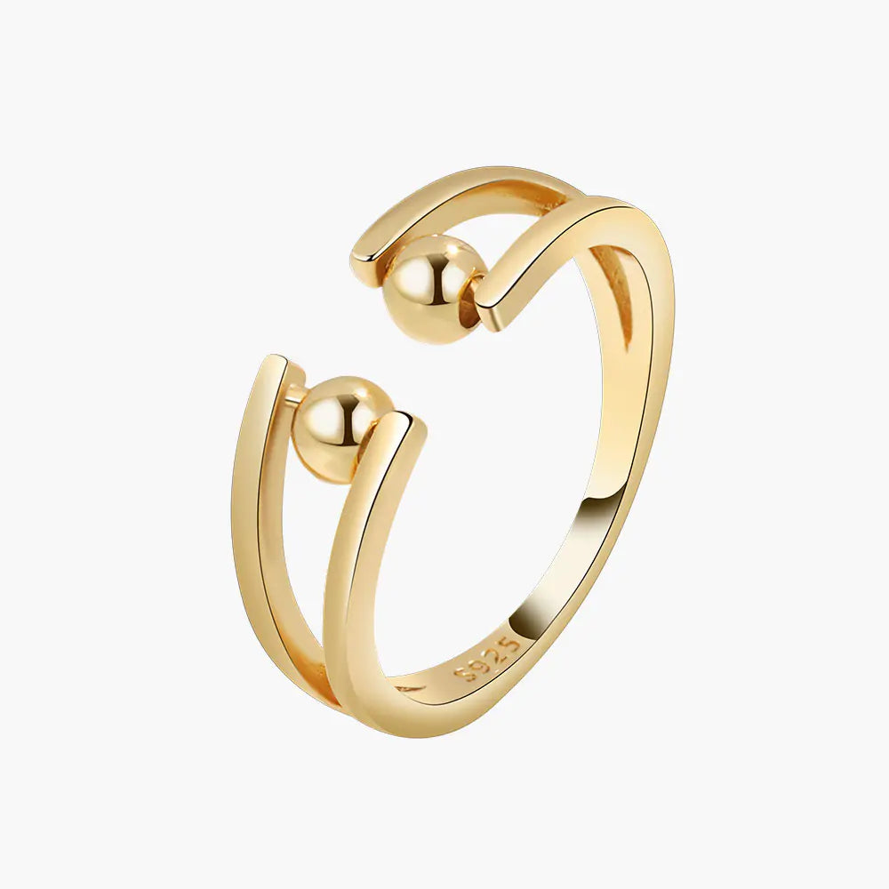 S925 Sterling Silver Adjustable Fidget Ring for Women