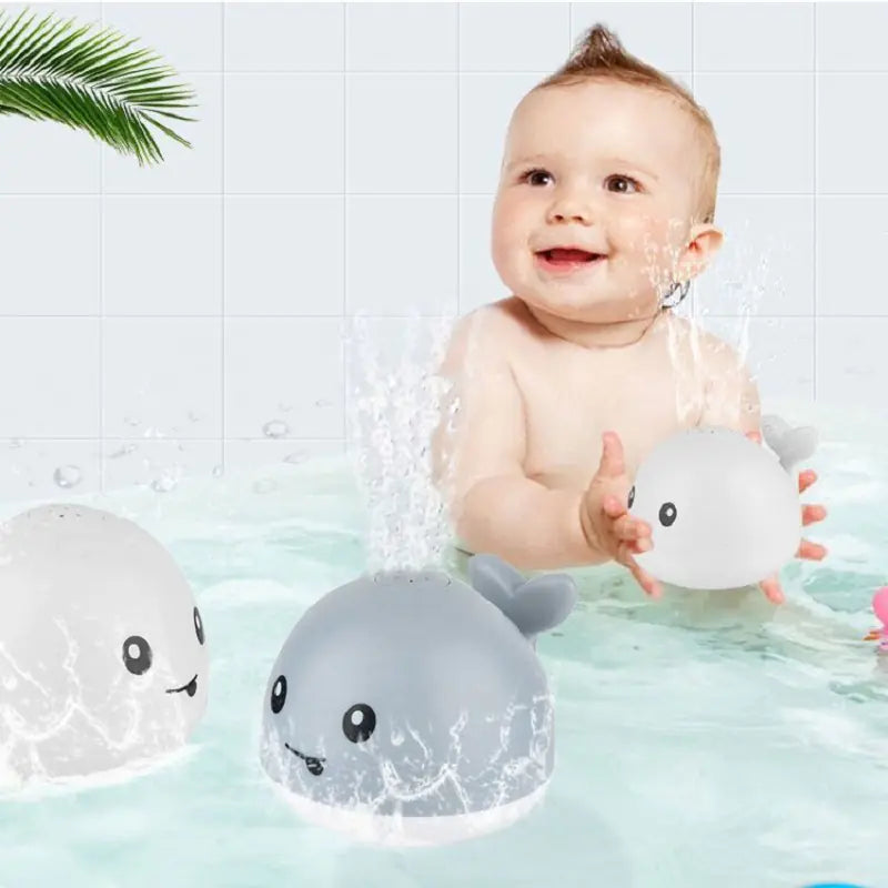 Electric Sensory Sprinkling Ball Bath Toy with Music