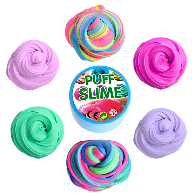 Cotton Mud Slime PUFF DIY Stress Relief Toy
