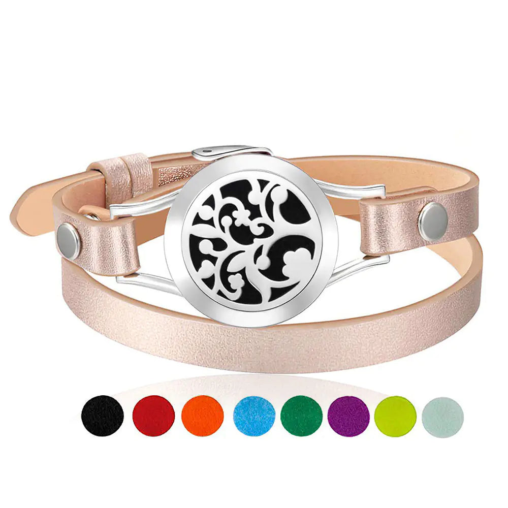 Stainless Steel Hollow Essential Oil Diffusion Bracelet