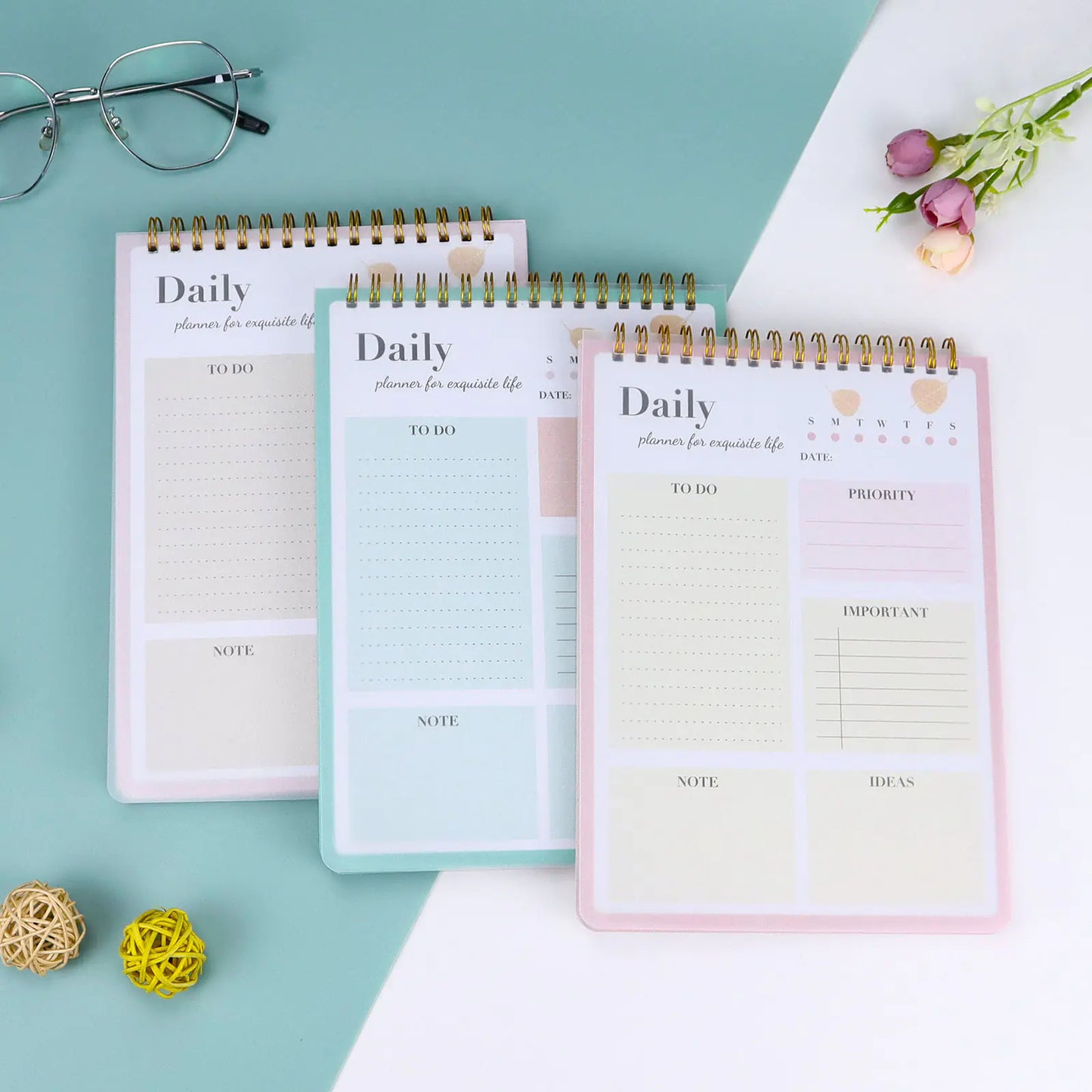 Morandi Series Tearable Notepad Planner with 60 Sheets