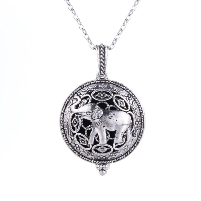 Hollow Tree of Life Alloy Pendant Diffuser Necklace
