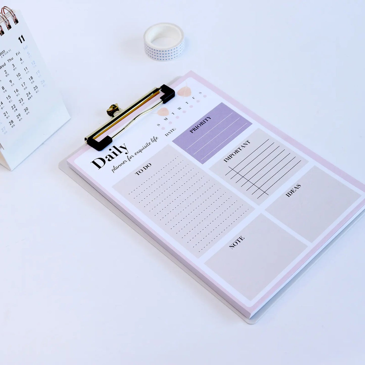 Morandi Series Tearable Notepad Planner with 60 Sheets