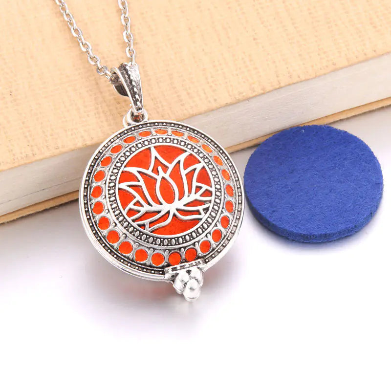 Hollow Tree of Life Alloy Pendant Diffuser Necklace